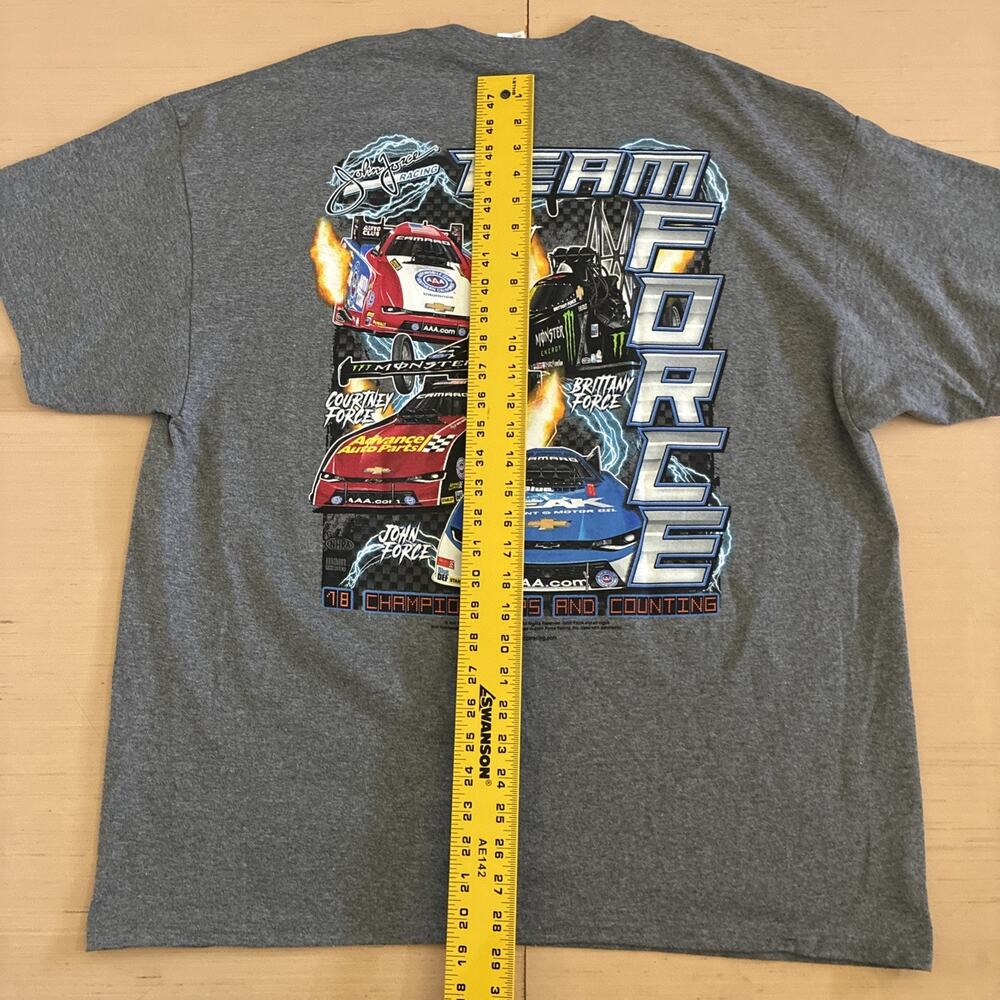 Team Force Men's Size 2XL John Force Team Short Sleeve Racing T-Shirt - Picture 5 of 16